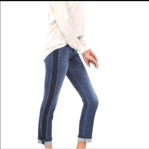 Cabi Tuxedo High Straight Jeans